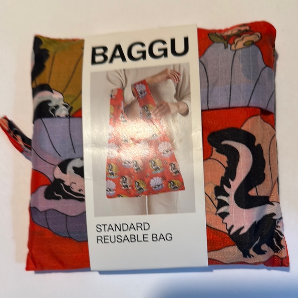 BAGGU Standard Reusable Bag NWT Half Shell Skunk